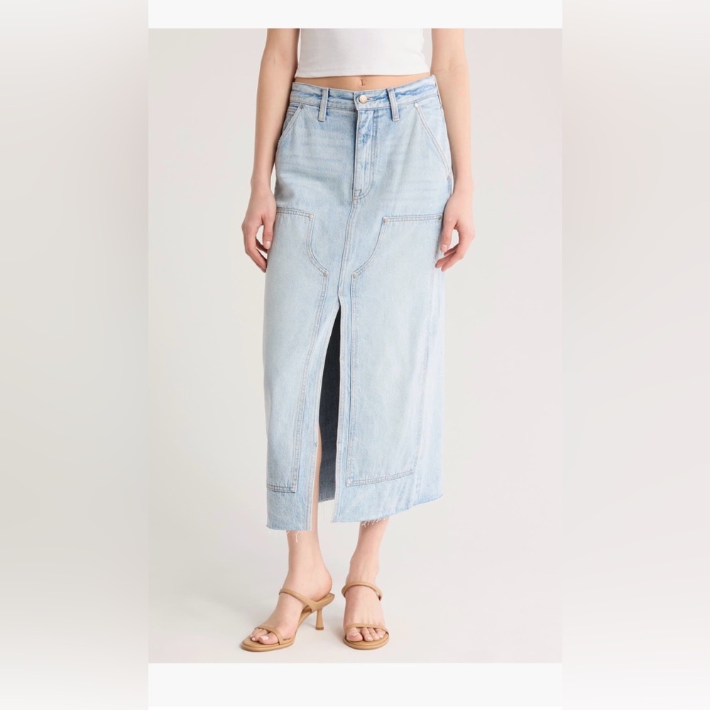 Pistola Alice Workwear High Rise Denim Shirt. Sz 24 Color: Coastal NWT